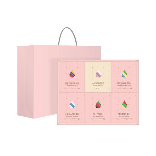 [Lotte] Specialty Drip Coffee Bean 6-Pack Gift Set