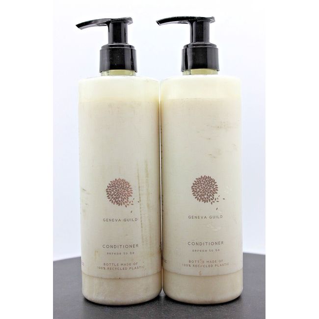 2 Pack! Geneva Guild Conditioner with Pump, Serene To Be, 12.84oz / 380ml each