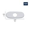 Grohe 6-Inch Escutcheon, Brushed Cool Sunrise