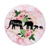 Mama Elephant Cute Elephant Pink Marble Three Kids Elephant