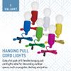 Valiant Fun Hanging LED Rope Lights-6-Pack-Battery Powered, Warm White