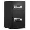 Double Door 4.5 cu.ft Safe Box with Key Lock Password Fireproof Bag Black