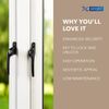 XFORT Cranked Locking Window Handle Installation Kit in Polished Chrome, Left Hand UPVC Window Handle Replacement, Offset Lockable Window Lever
