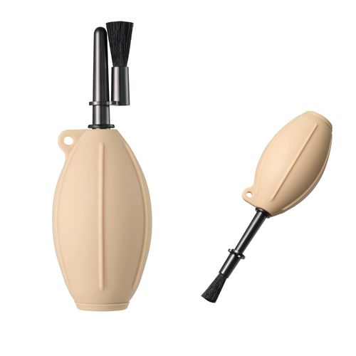 Hakuba 4977187329391 Maintenance Supplies, Silicone Blower Brush 02, Tan KMC-87TN Strong Air x Brush to Remove Dust and Dust, Strap Hole Included