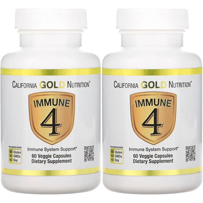 California Gold Nutrition Immune 4, Immune System Support, 60 Veggie Capsules, 2