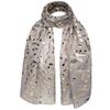 Basic Sense Music Note Foiled Light Weight Scarf, Grey