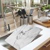 GENNISSY Marble Placemats Washable for Dining 6Pack, Pvc Place Mat 