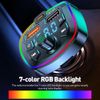 Bluetooth5.0 FM Transmitter Car Adapter PD18W+2 USB Charger Adapter LED & U Disk