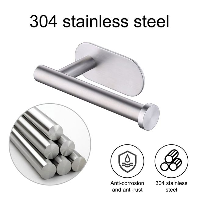 Kitchen Roll Paper Holder, 304 Stainless Steel Paper Roll Holder, No  Drilling Wall Mounted 3M Self-Adhesive 3M Adhesive Stainless Steel Paper  Roll Holder For Kitchen Toilet Bathroom 