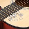 sourcing map 8 Set Guitar Nuts and Washers 3/8" Guitar Input Output Jack Socket Nuts Silver for Guitar Bass