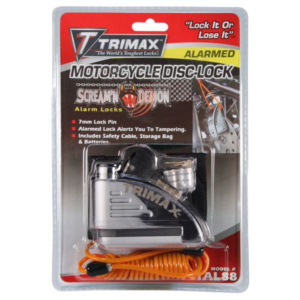 Trimax Alarm Disc Lock - Chrome TAL88