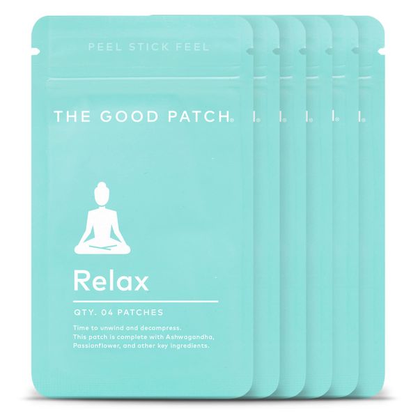 The Good Patch Relax Patches Infused with Ashwagandha, Passionflower, Ginger Root and Other Plant-Based Ingredients. Perfect When it’s time to Unwind and decompress (24 Total Patches)