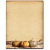 Fall Pumpkins Autumn Letterhead Paper - 80 Sheets - For Invitations, Flyers, & Letters