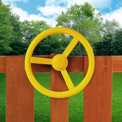 Gorilla Playsets 07-0004-Y Steering Wheel Swing Set Attachment with 12.5" Diameter, Yellow with Mounting Hardware