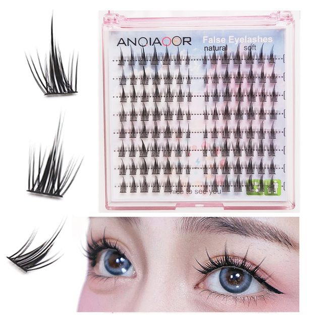 Cluster Lashes Natural Look, Wispy Manga Eyelash Extensions Strip