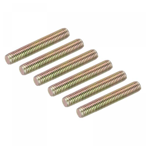 sourcing map 6 Pack M8 x 50mm Fully Threaded Rod 304 Stainless Steel Right Hand Threads Rod Bar Studs Clamps and U-Bolts