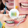 20 Pieces Interdental Brushes Braces Toothbrush Betweens Angle Alternative Brushes Flossing Head Oral Dental Tooth Brush Interdental Cleaners for Tooth Cleaning (Mixed Sizes, Mixed Colors)