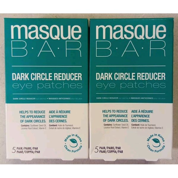 2 Masque B.A.R. Dark Circle Reducer Eye Patches, 5 Pair Each