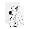 CafePress Armlock Outline Folded Greeting Card Glossy