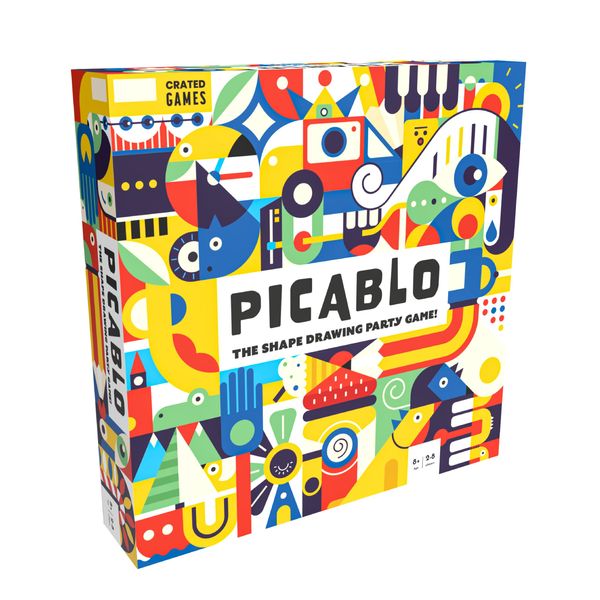 CratedWithLove Games: Picablo - The Shape Drawing Party Game, Drawing for All Skill Levels, Family Ages 14+, 2-5 Players