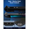 Grip Case for Nintendo Switch 2 (2025), Protective Case with Ergonomic Grip, Include Detachable Front Shell Face Cover, Bracket and Strap