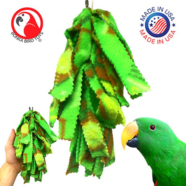 Bonka Bird Toys 2939 Triple Knotted Fluff Cozy Fleece Medium Bird Toy Conure Pet