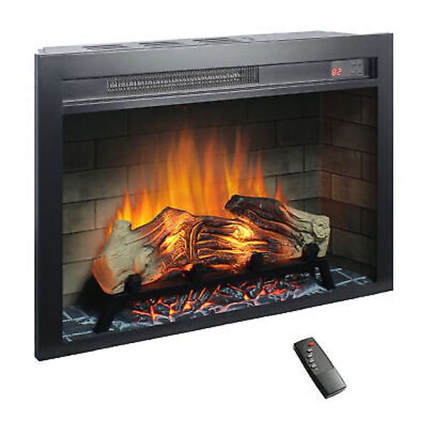 28 Inch Electric Fireplace Insert with Multicolor Flames Home Decor Heater