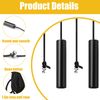 ZPSCXQ Bathroom Light Pull Cord, 2-Pack Black Pull Cord Light Switch with 1.5M String, Durable Light Pull Handle for Bathroom, Shower, Bedroom and Ceiling Fan