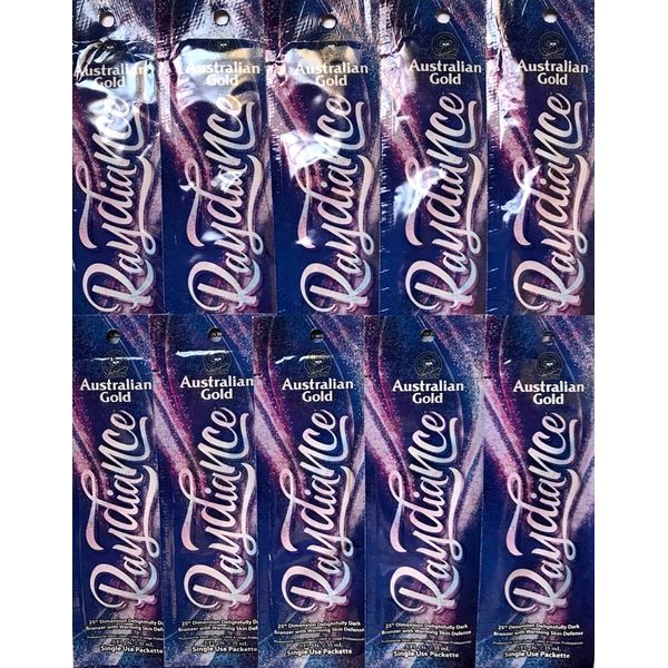 10 Australian Gold Raydiance Warming Bronzer Tanning Lotion Packets