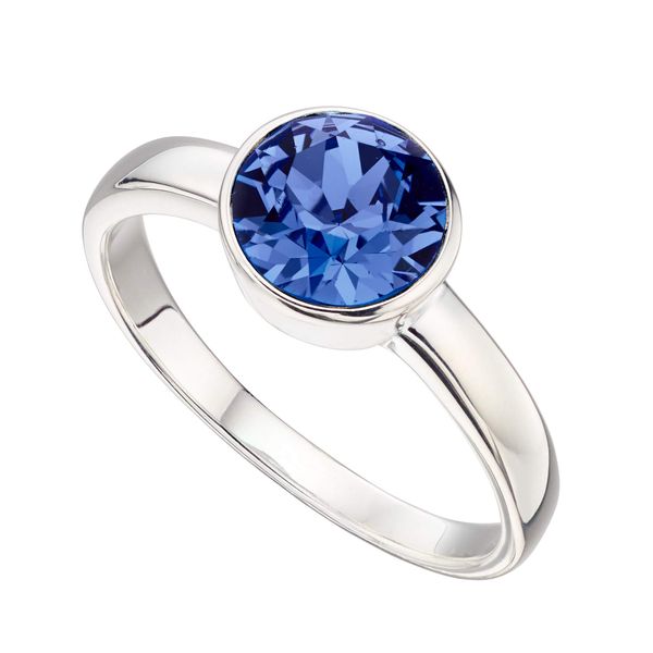 Sapphire Crystal September birthstone ring