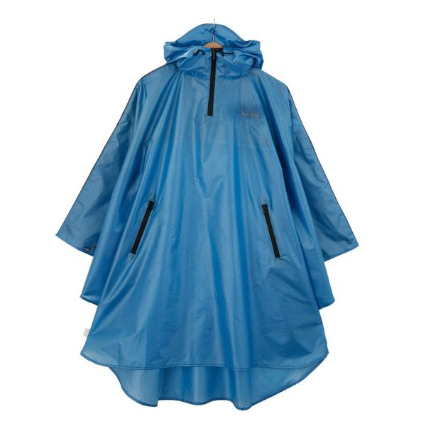 Ogawa 18487 Raincoat, Rain Poncho, Men's, Women's, Bicycle, One Size Fits All (Length 40.6 inches (103 cm), Innovator Innovator, Light Blue, Super Waterproof, Water Repellent, Reflective Tape, Storage