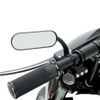 Black Motorcycle Mini Oval Mirrors For Harley Davidson Road Glide Custom Touring