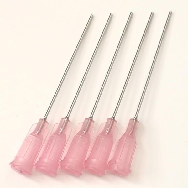 20G Syringe Needles, Set of 5, Replacement Needles, Plastic Syringes, For Printer Refill Ink, For Experiments, etc., Pink