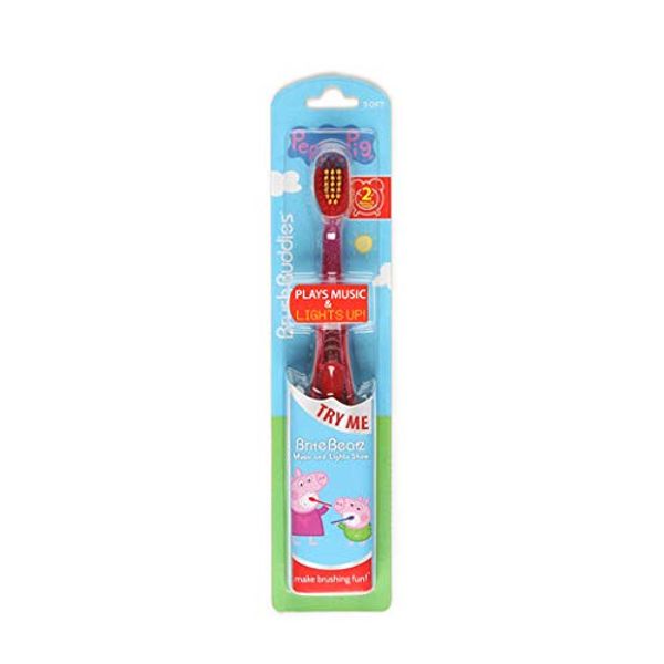 Kali Dreams Brush Buddies Toothbrush for Children, boy, Girls - 1 Count (Peppa Pig Brite Beatz)