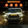 3Pcs Amber 4LED Front Grille Lighting + Harness Universal Eagle Eye Light Smoked