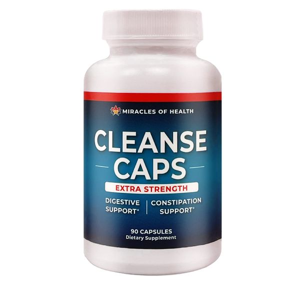 Herbal Cleanse Caps - Extra Strength Herbal Capsules for Healthy Digestion | Natural Laxative and Mild Colon Cleanser - 3 Month Supply