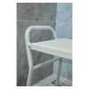 NRS Healthcare Height Adjustable Shower Stool with Handles, White