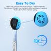 Frekare Helmet Toothbrush Covers Caps, Fits Most Manual and Electric Toothbrushes, 4 Count (White, Black, Blue, Red)