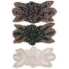 MWOOT 1920s Flapper Headbands for Women Roaring 20s Party Costumes, 3 Pieces Black White Green 20s Hair Accessories, Women 20s Vintage Flapper Hair Hoop, 1920S Theme Hair Accessory