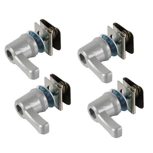 Saddlebag Lever Lock Fastener Bolt Nut Mounting Hardware, Heavy Duty Anti-Theft Saddle Bag Screw Bolts Kits Fits for Harley Touring Road Street Glide Ultra Electra Road King Softail 1992-Later Silver