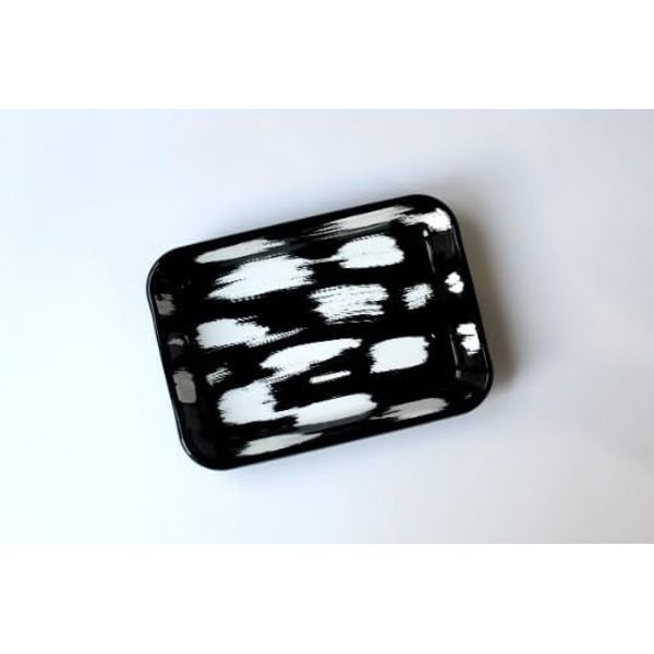 the mia Stripe Collection Enamel Rectangular Serving and Roasting Dish (26(W) x 18(D) x 4(H) Centimeters)