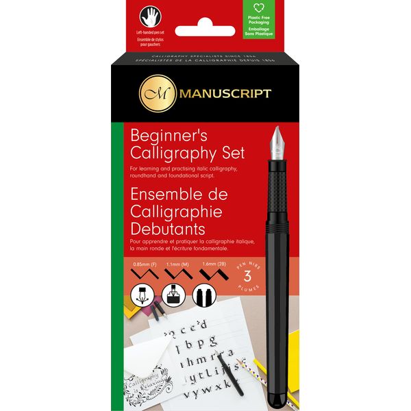 MANUSCRIPT Beginner’s Calligraphy Writing Pen Set - Left Hand