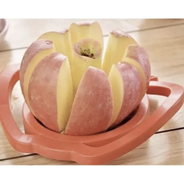 8 Blade Apple Slicer - Easy Grip Apple Cutter with Stainless Steel Blades - Fast Usage Apple Corer and Slicer Tool That Saves Time & Effort