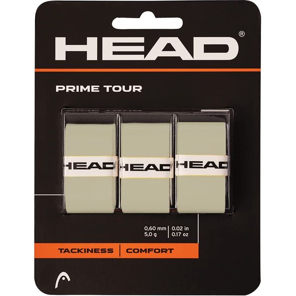 HEAD Unisex-Adult Prime Tour Tennis Griffband, Grau, One Size