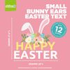 Easter Window Stickers for Glass | Happy Easter Bunny Ears and Flowers | Easter Window Decorations - Small