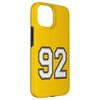 Number 92 in Black, White and Gray Case for iPhone 15