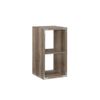 Linon Lane Two Cubby Open Back Storage Cabinet in Gray Wood