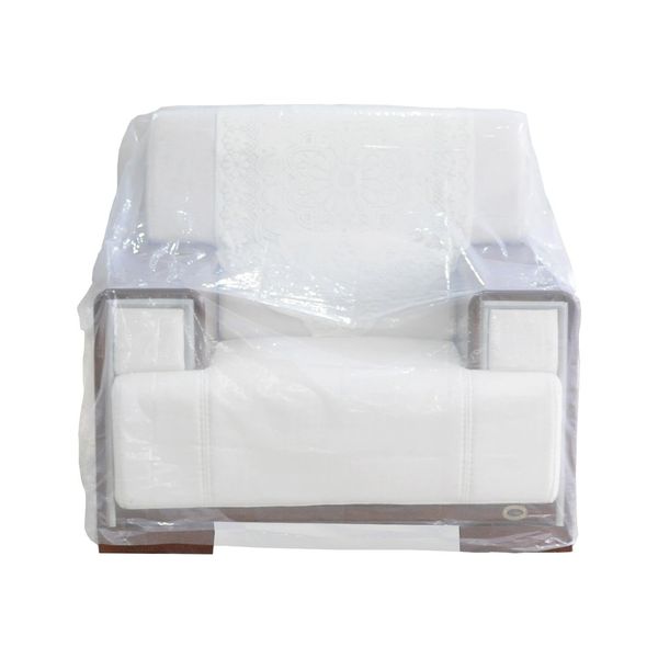 TopSoon 2-Pack Plastic Chair Cover for Storage Waterproof Dust-proof Armchair Cover Sofa Bag 46-inch by 76-inch Clear