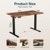 24x40 Inches Standing Desk Adjustable Height with Cable Management Rustic Brown