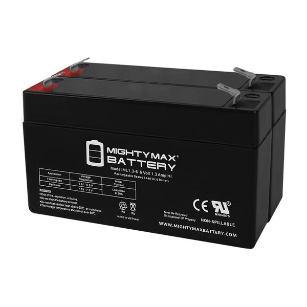 Mighty Max Battery 6V 1.3Ah SLA Replacement Battery for General Electric DL90-2 Pack
